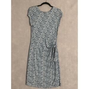 LOFT Bodycon Dress Women's Medium Ditzy Floral Front Tie